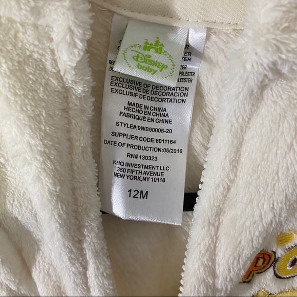 New Disney Baby Winnie-The-Pooh Onesie Footie 12M - Picture 8 of 8